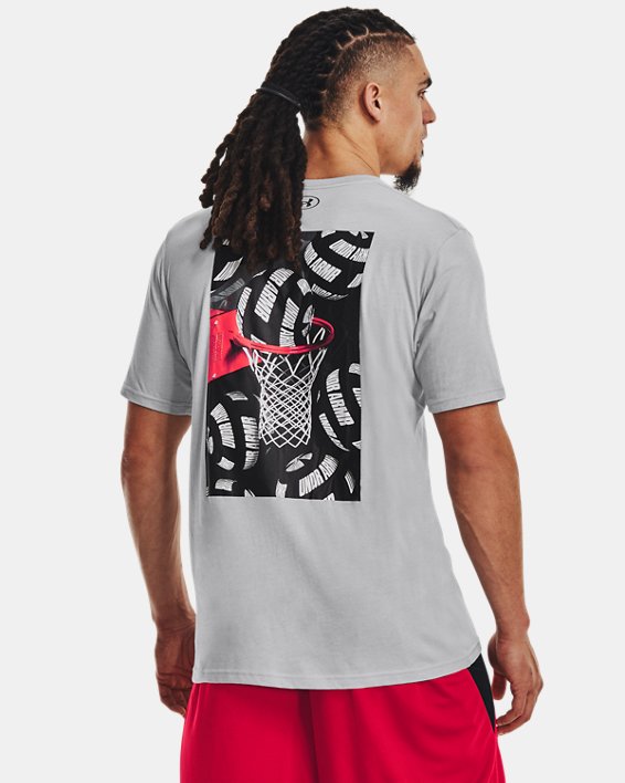 Men's UA International Hoops T-Shirt, Gray, pdpMainDesktop image number 1